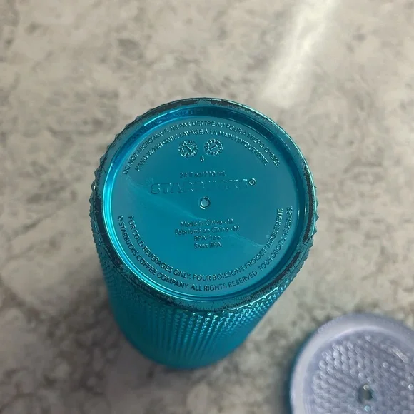 Starbucks Venti Blue Shiny Drink Cup - Picture 4 of 5